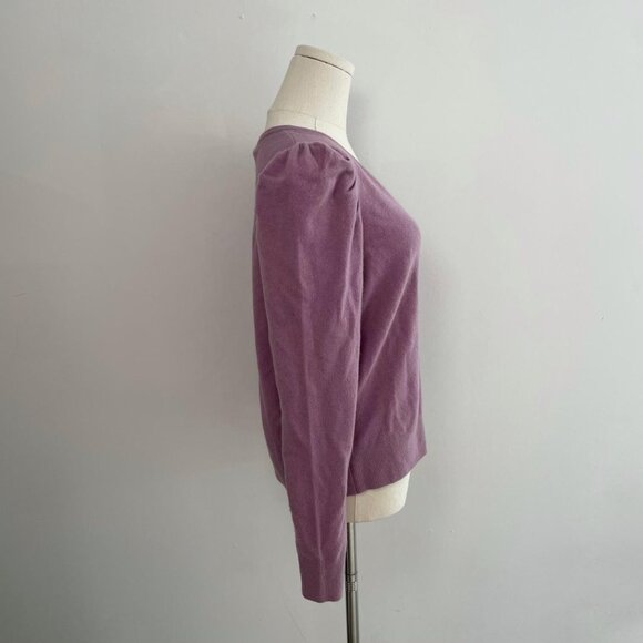 Rebecca Minkoff Janine Mauve Pink Wool V-Neck Sweater | Women’s Size Small - Picture 2 of 6